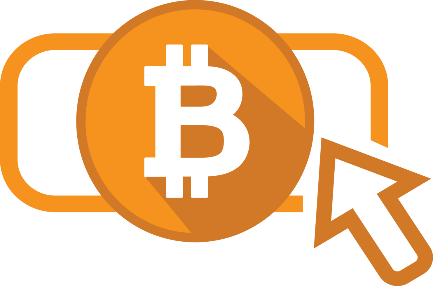 Bitcoin icon sign symbol design png