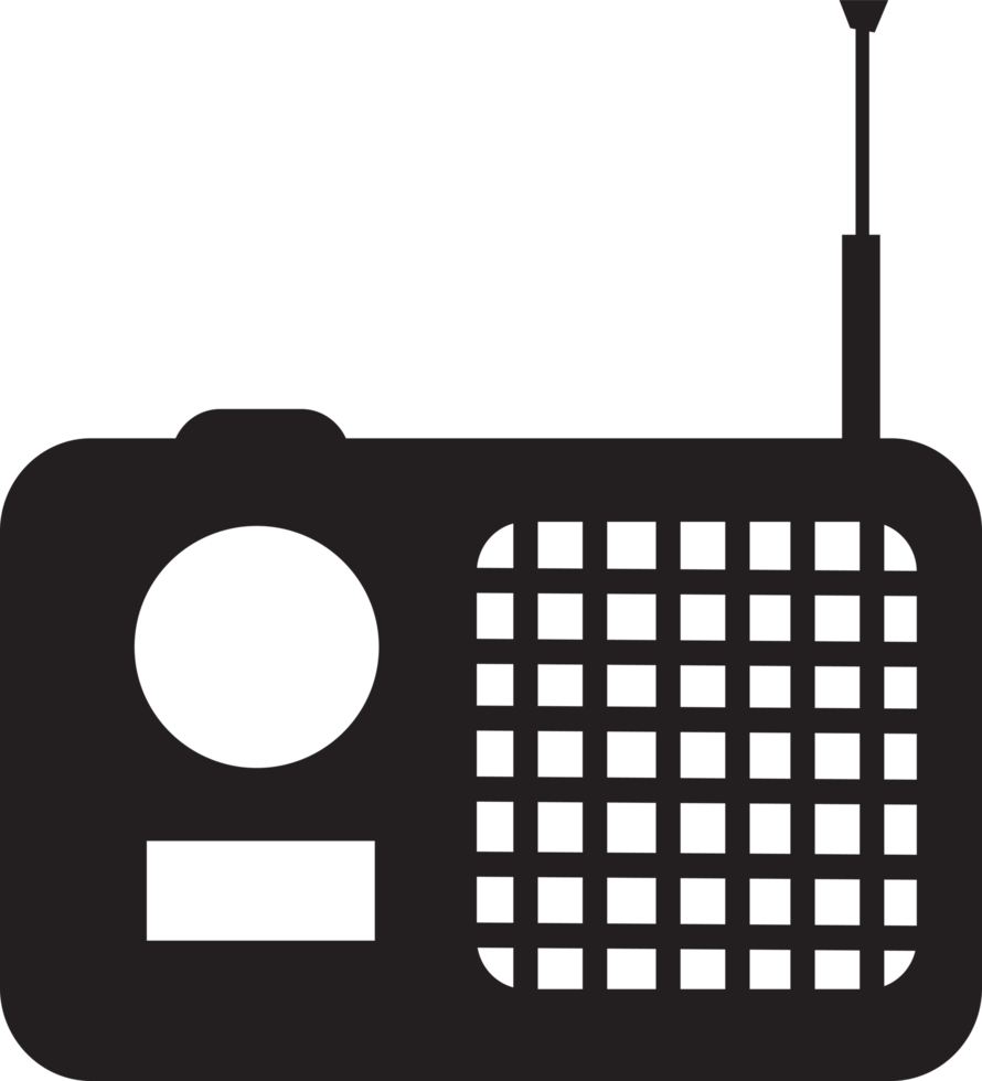 design de símbolo de sinal de ícone de rádio png