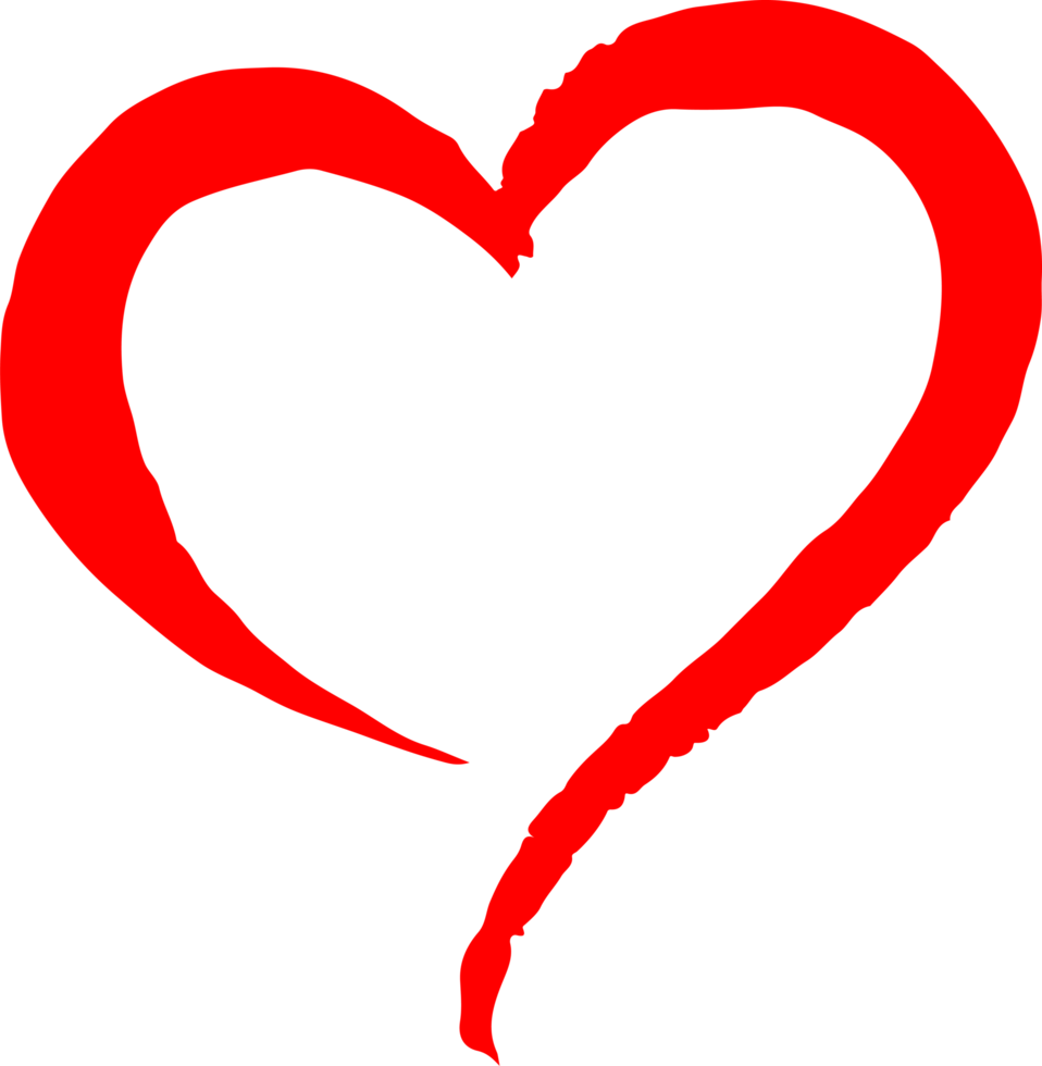 Hand draw Heart icon love sign design png