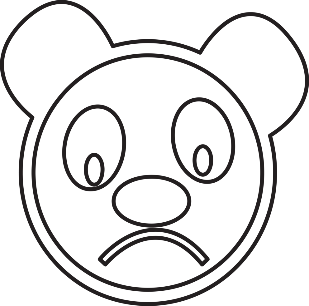 diseño de símbolo de signo de icono de dibujos animados de panda png