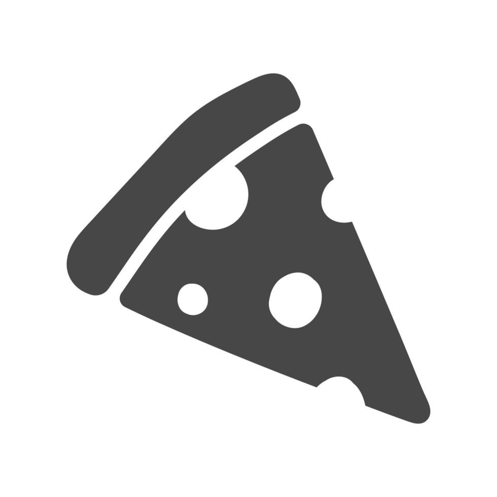 icono de pizza o logotipo aislado símbolo de signo ilustración vectorial - iconos vectoriales de estilo negro de alta calidad. vector