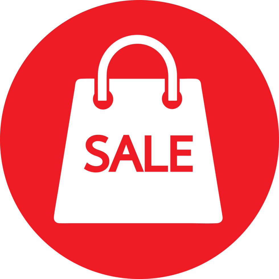 Shopping bag icon Sale package sign design png