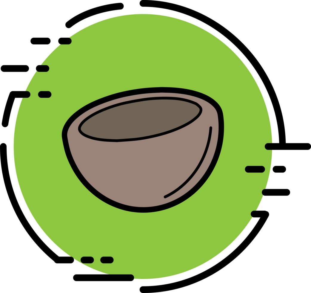 diseño de signo de icono de coco png