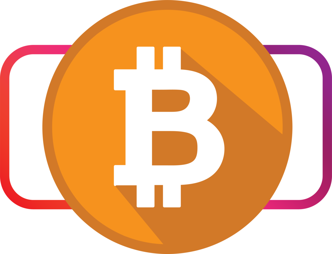 Bitcoin icon sign symbol design png