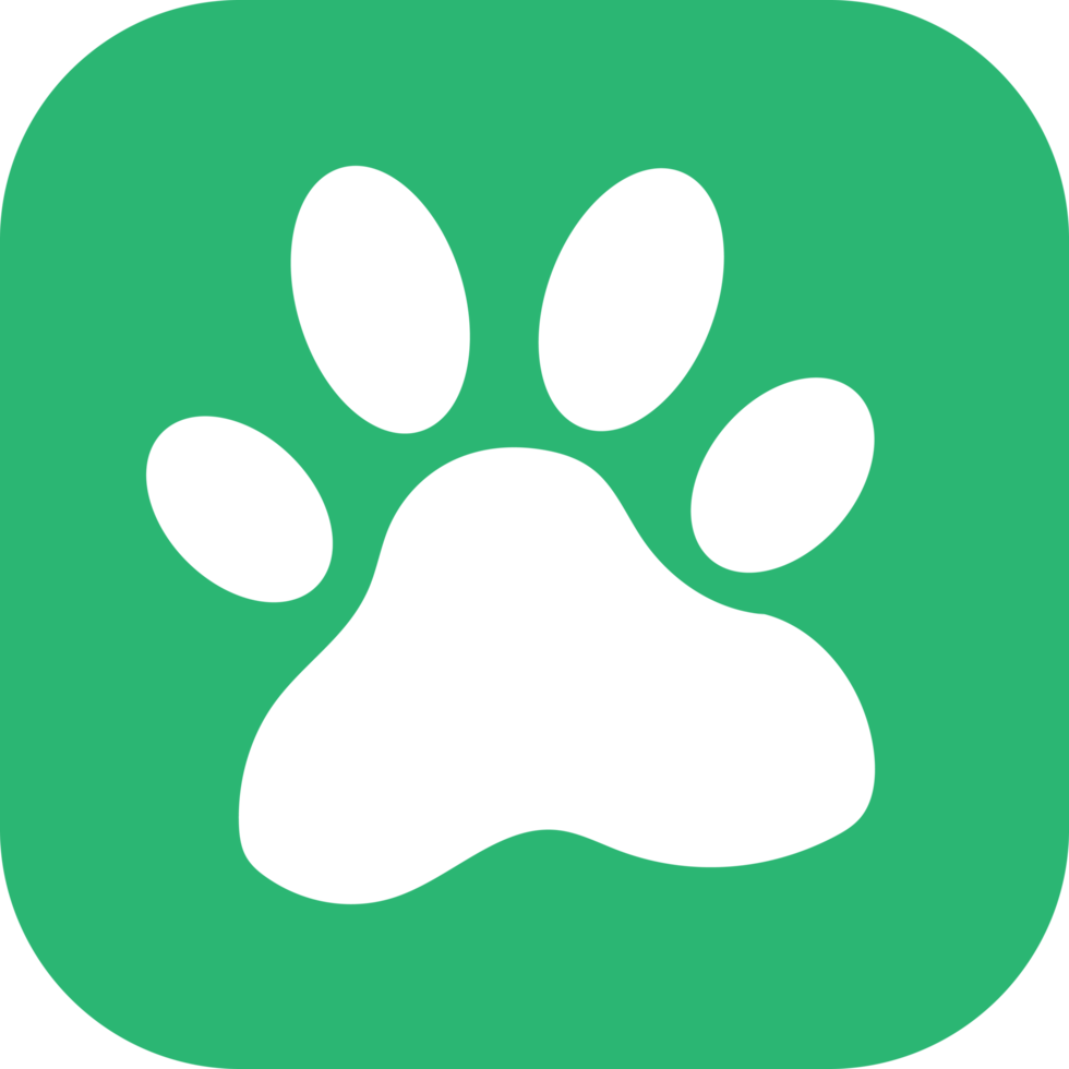 Animal paw print icon sign design png