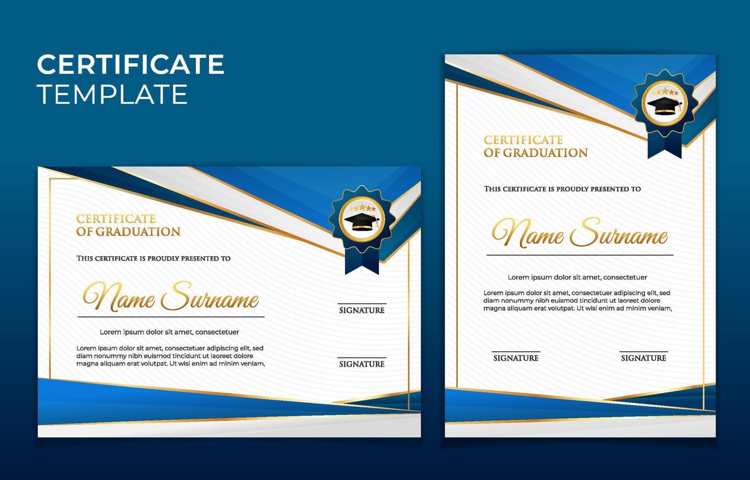 Graduation Certificate Template vector