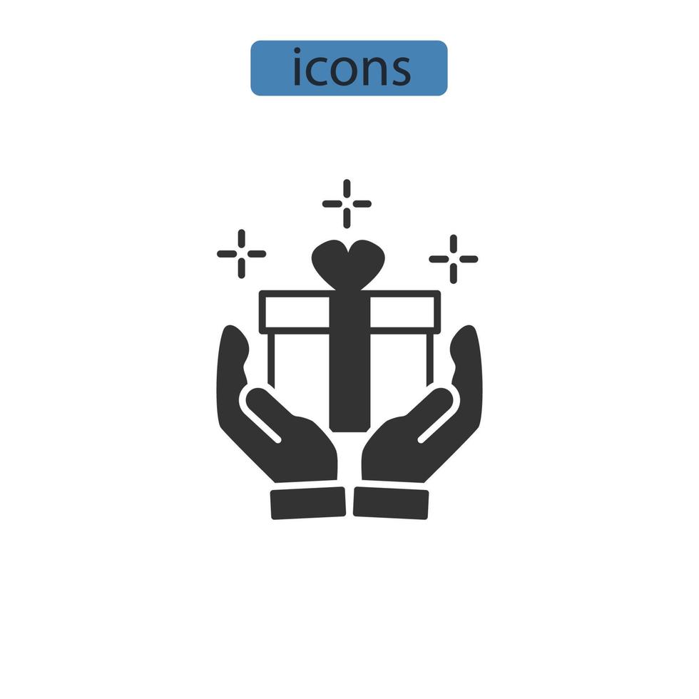 Gifts icons  symbol vector elements for infographic web