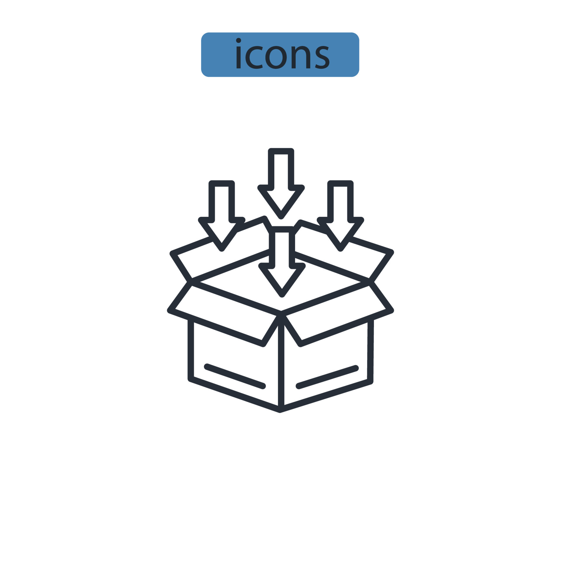 Package icons symbol vector elements for infographic web 9973769 Vector ...