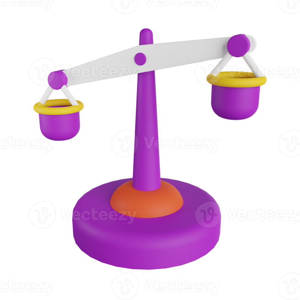 Balance Scale 3D Illustration png