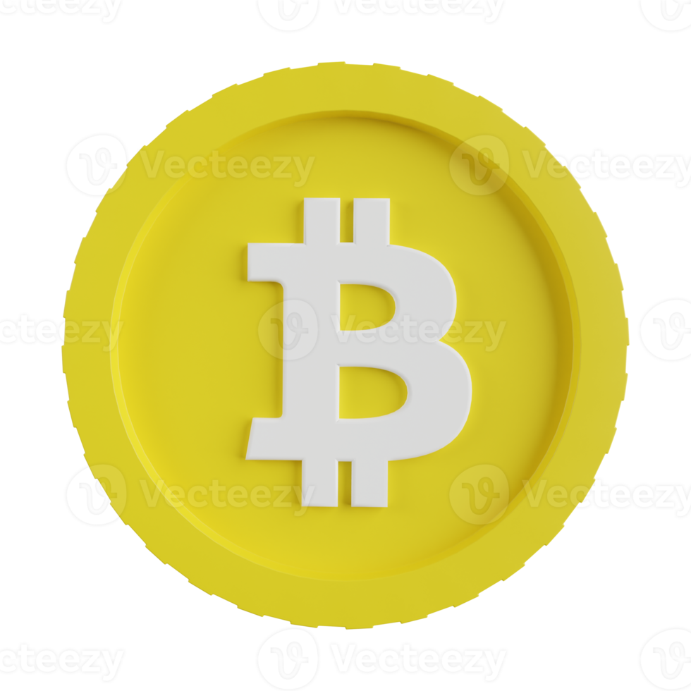 3D Bitcoin Sign png