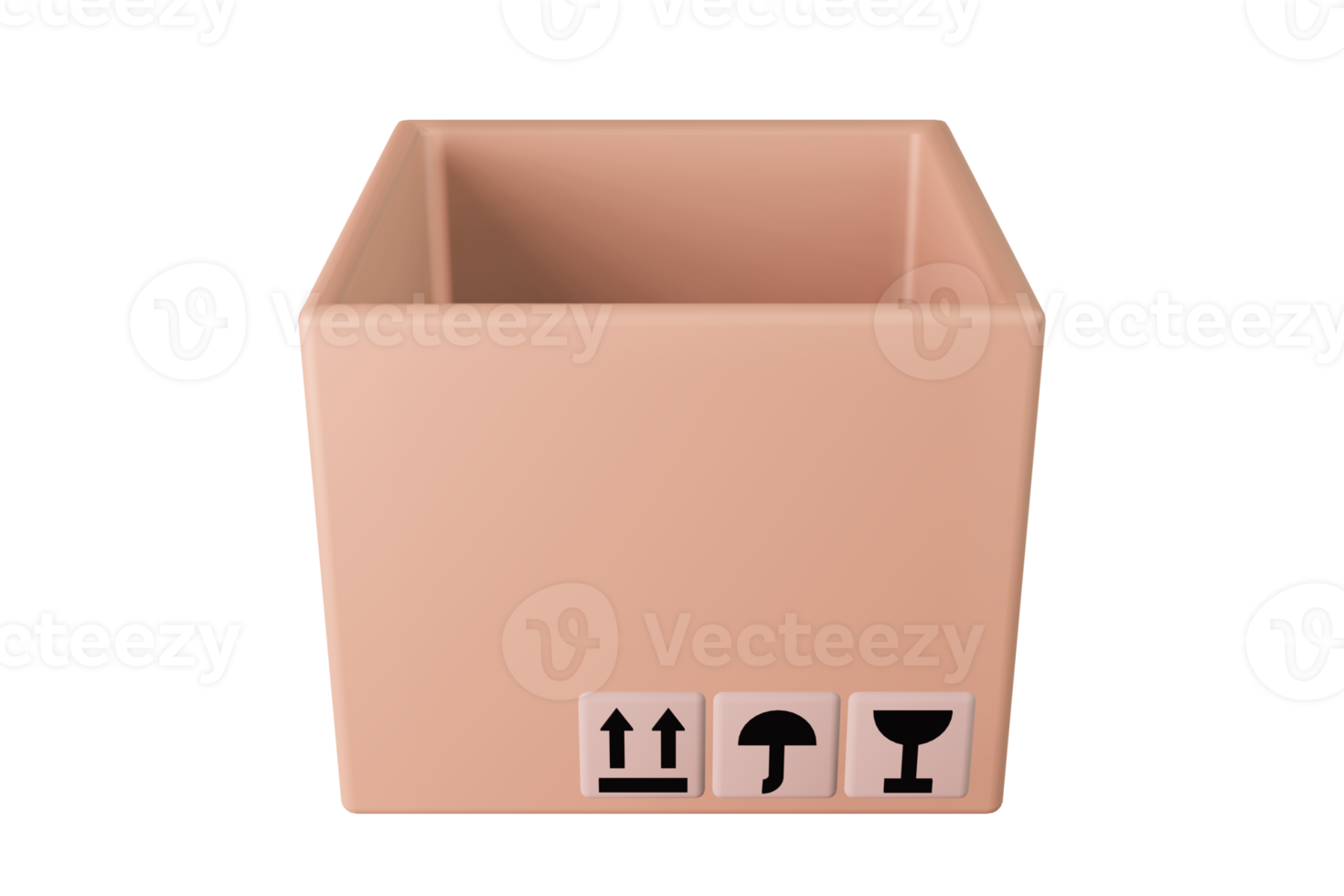 Open cardboard boxes 3D illustration delivery packing  and transportation shiping logistics storage png