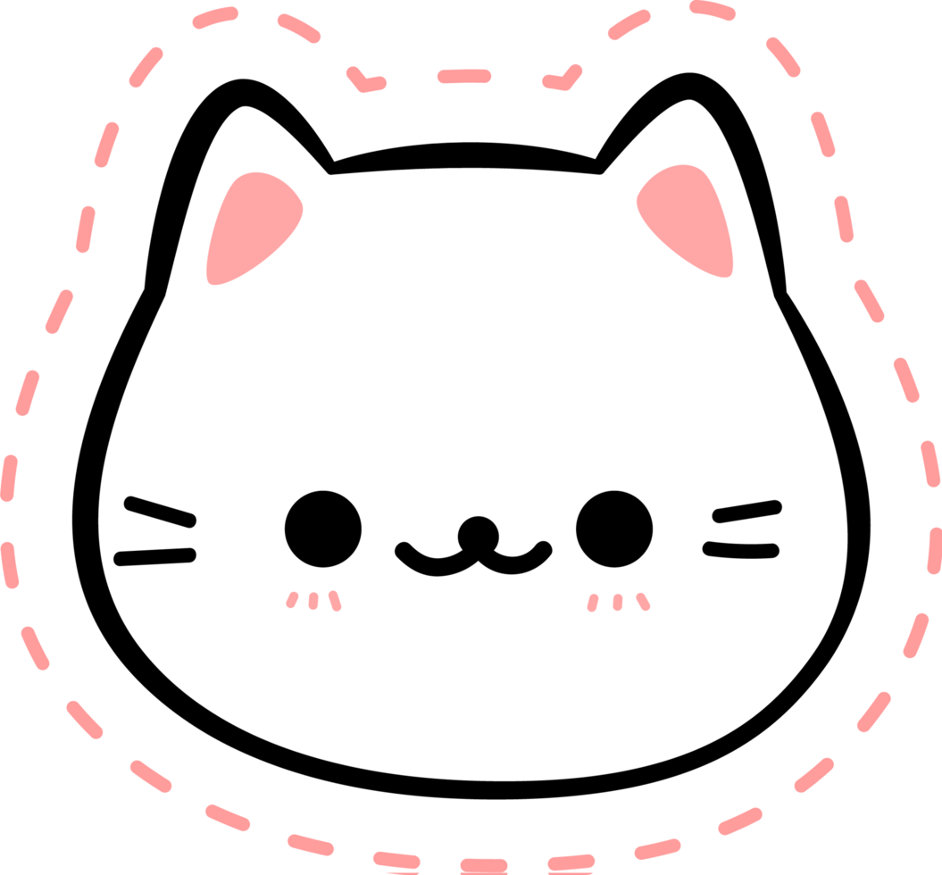 elemento de desenho animado de cabeça de gato gatinho fofo 9665331 PNG