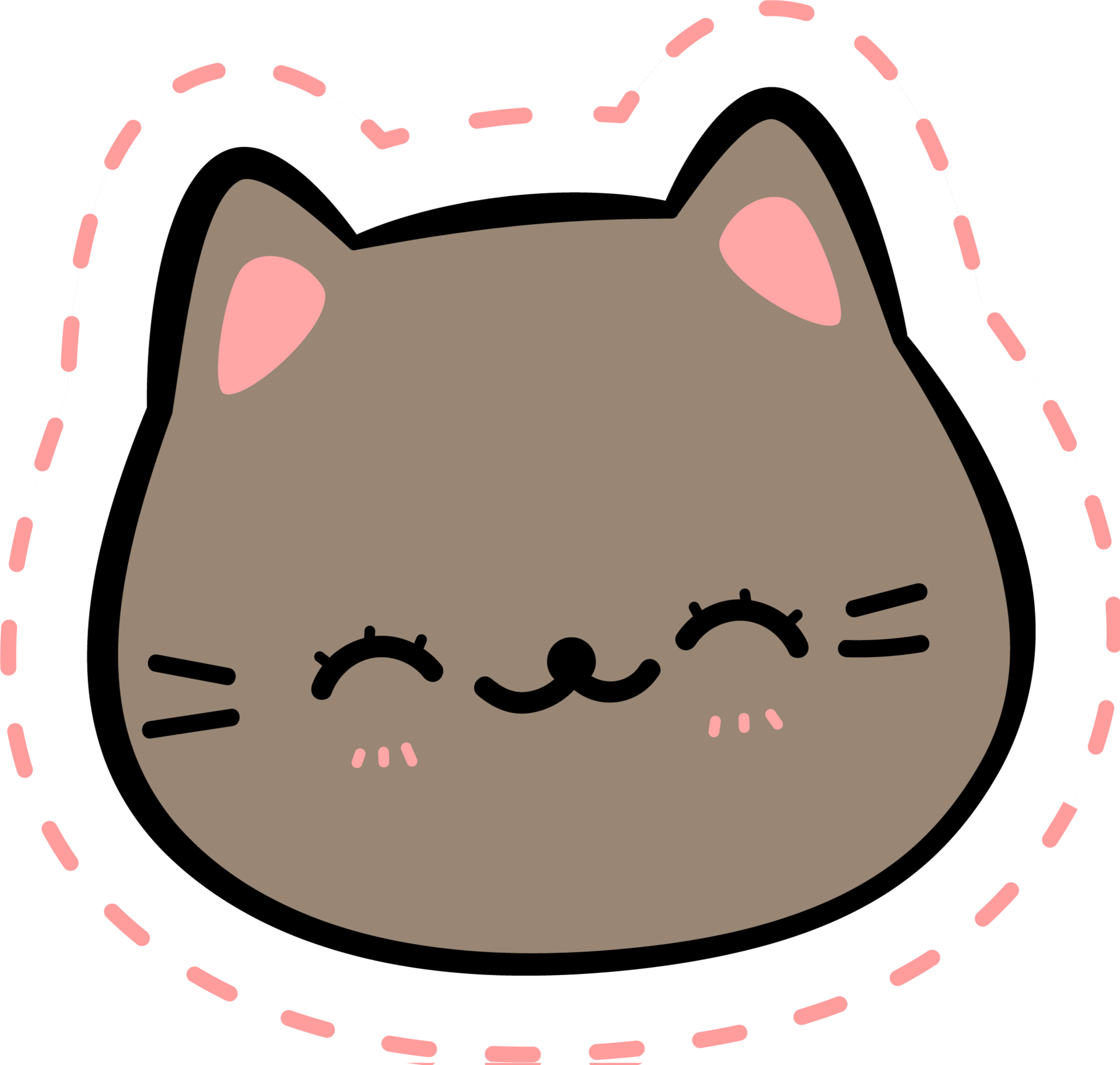 elemento de desenho animado de cabeça de gato gatinho fofo 9665331 PNG