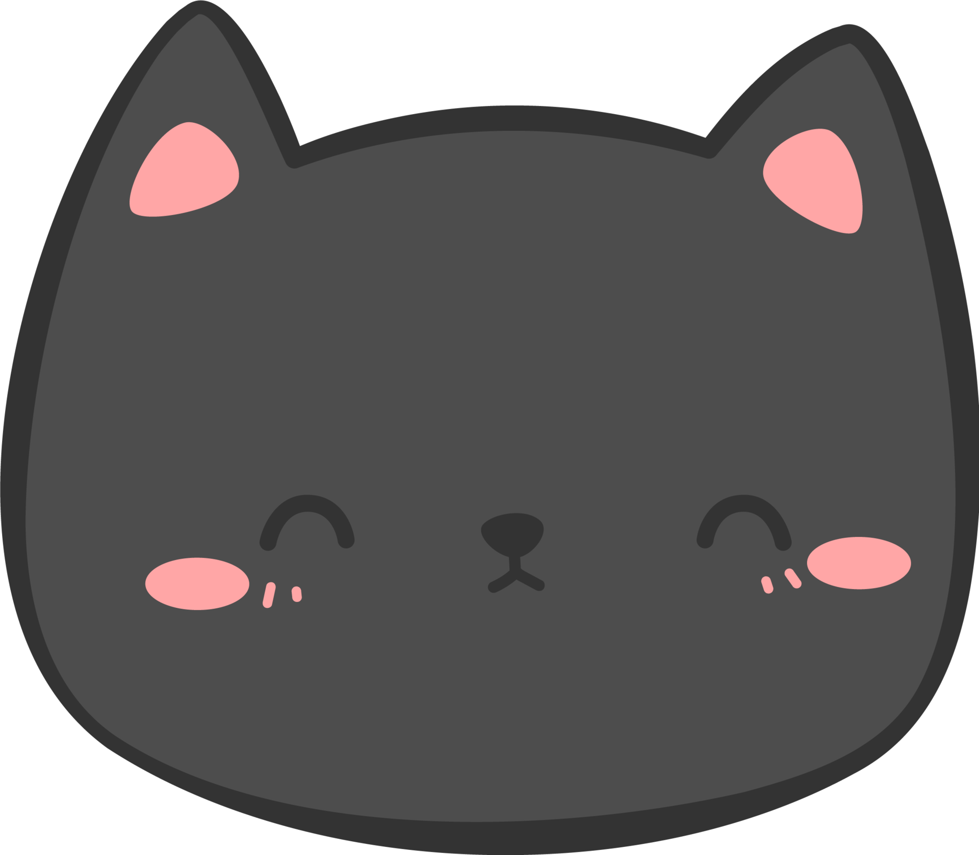 elemento de desenho animado de cabeça de gato gatinho fofo 9665331 PNG