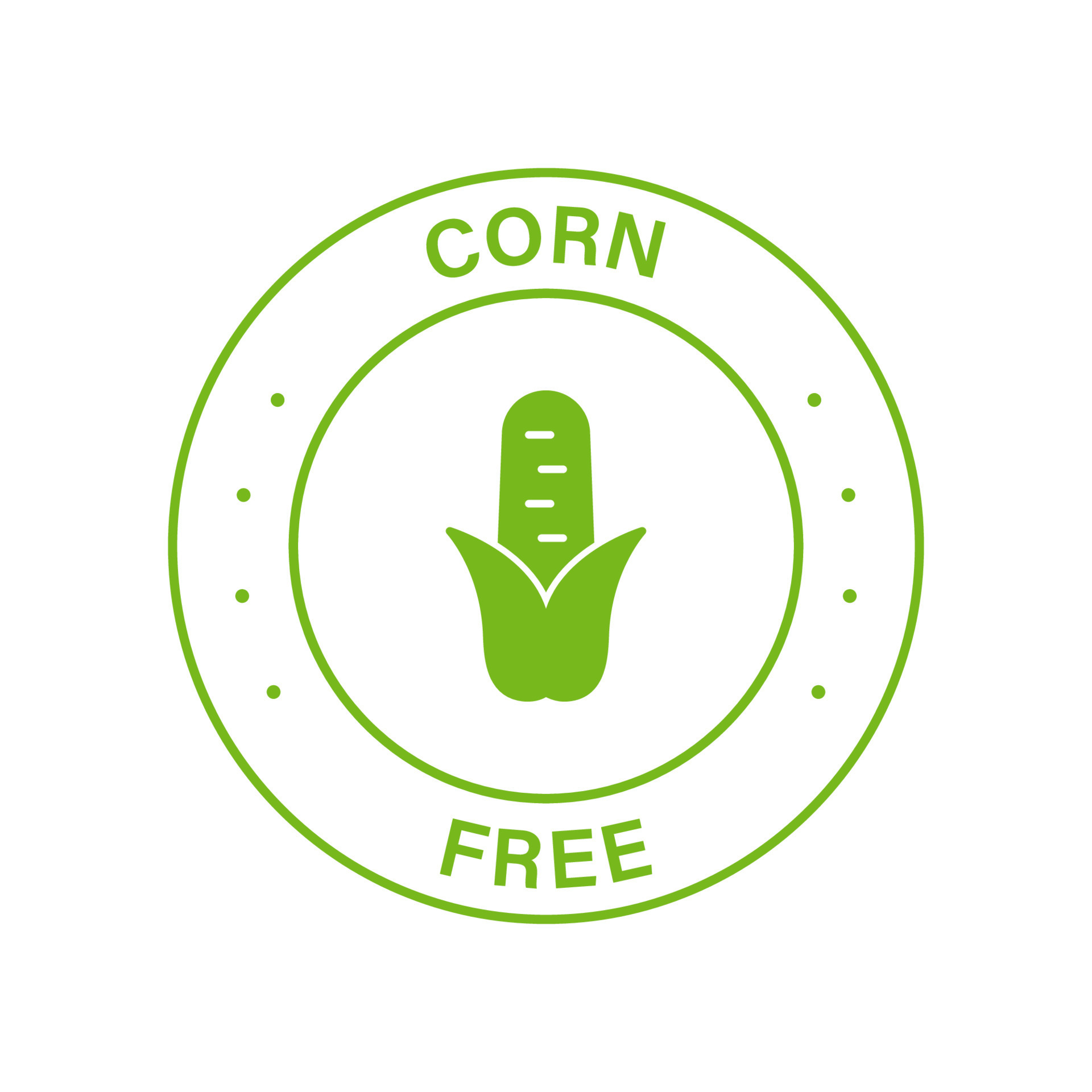 Corn Free Green Circle Stamp. Free Fructose Corn Syrup Icon ...