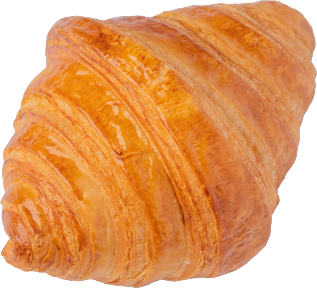 cutout croissant bread on transparent background. png