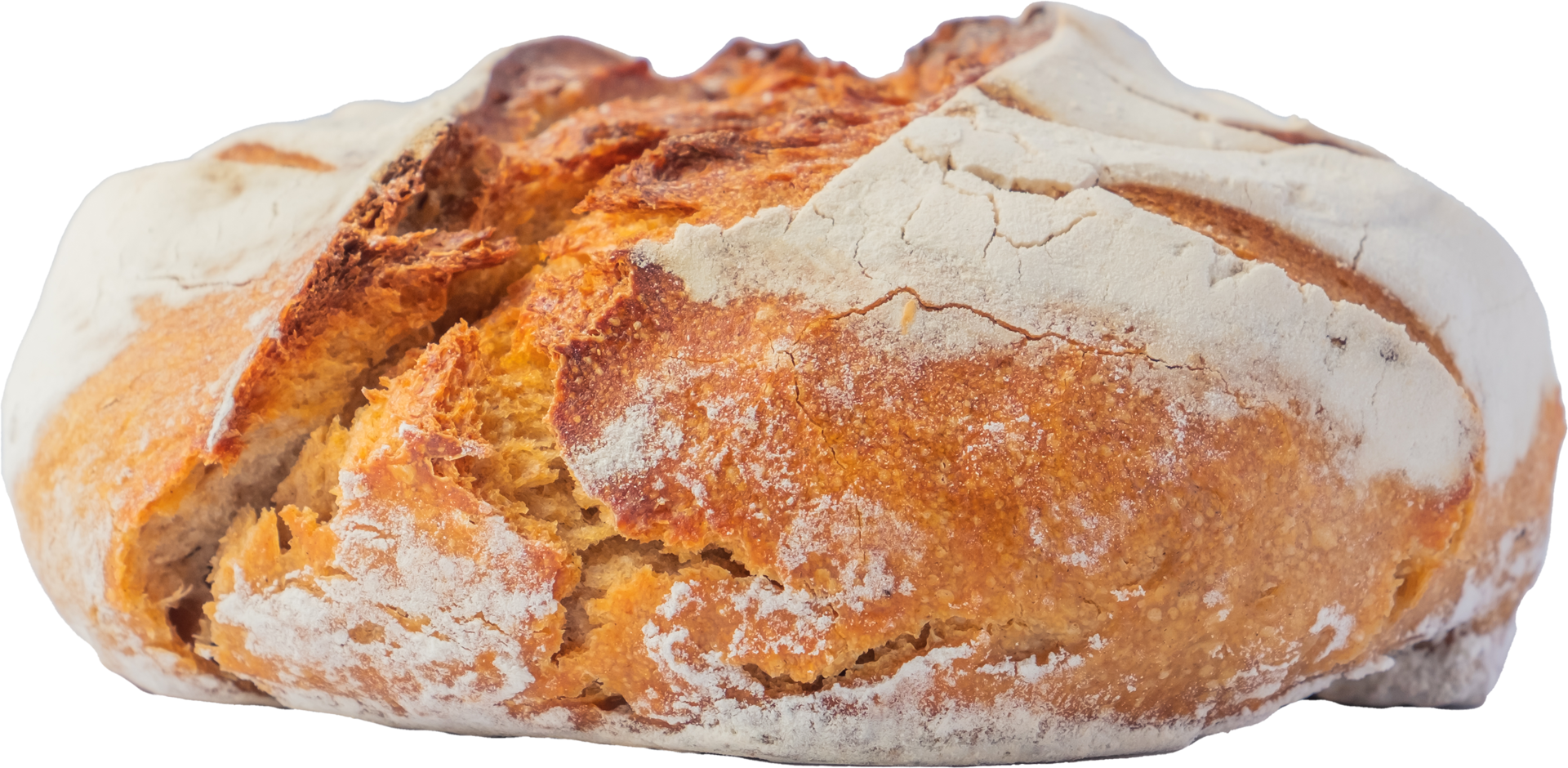 cutout sourdough bread on transparent background. png