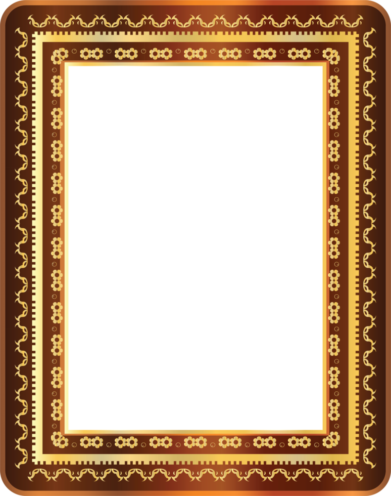 Gold vintage frame png