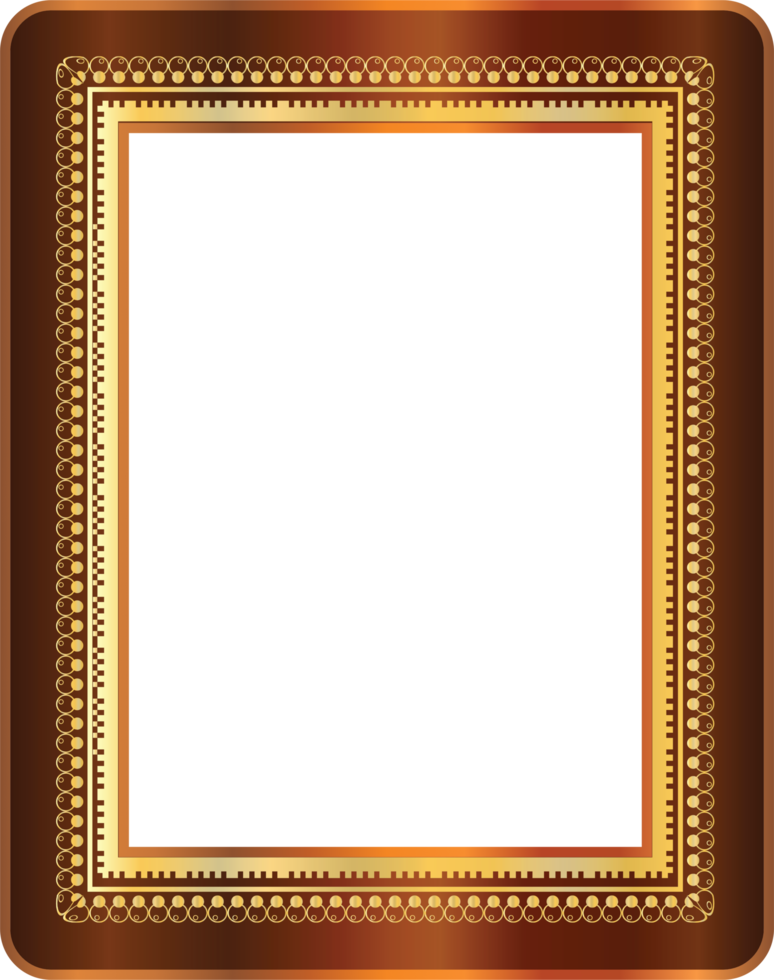 Gold vintage frame png