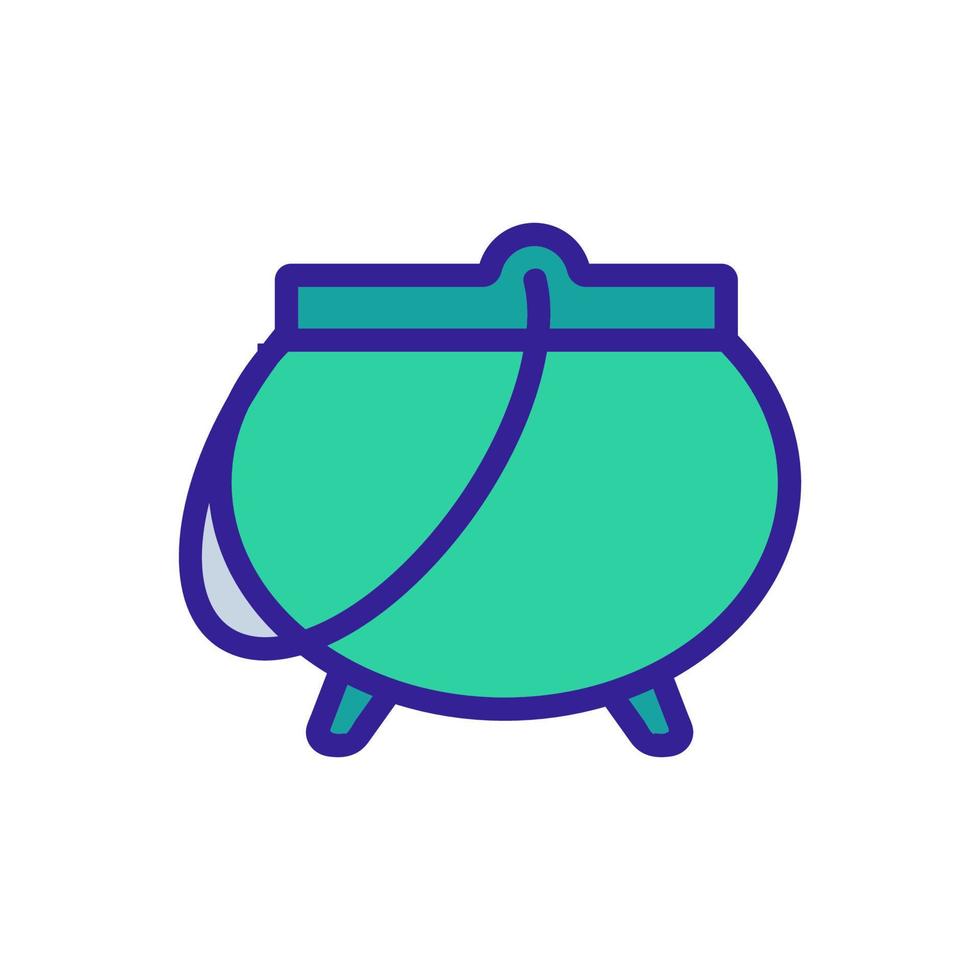 cauldron potion icon vector. Isolated contour symbol illustration vector