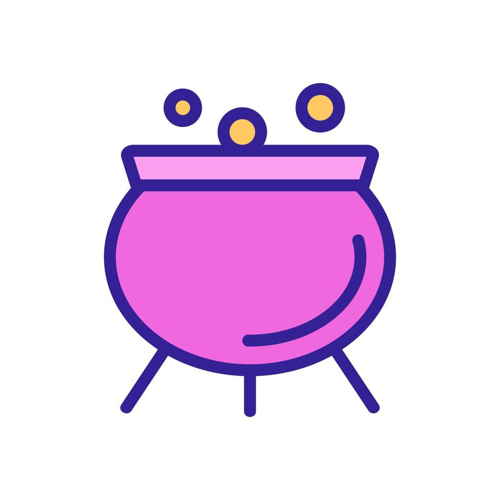 cauldron potion icon vector. Isolated contour symbol illustration vector