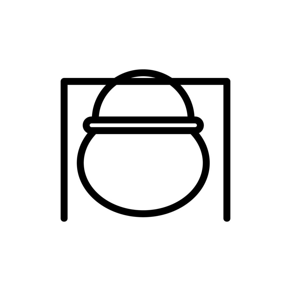 cauldron potion icon vector. Isolated contour symbol illustration vector