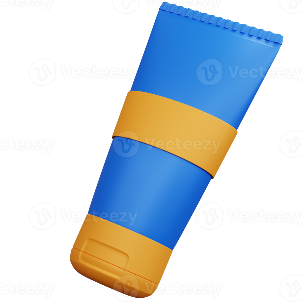 3d rendering sunscreen lotion isolated png