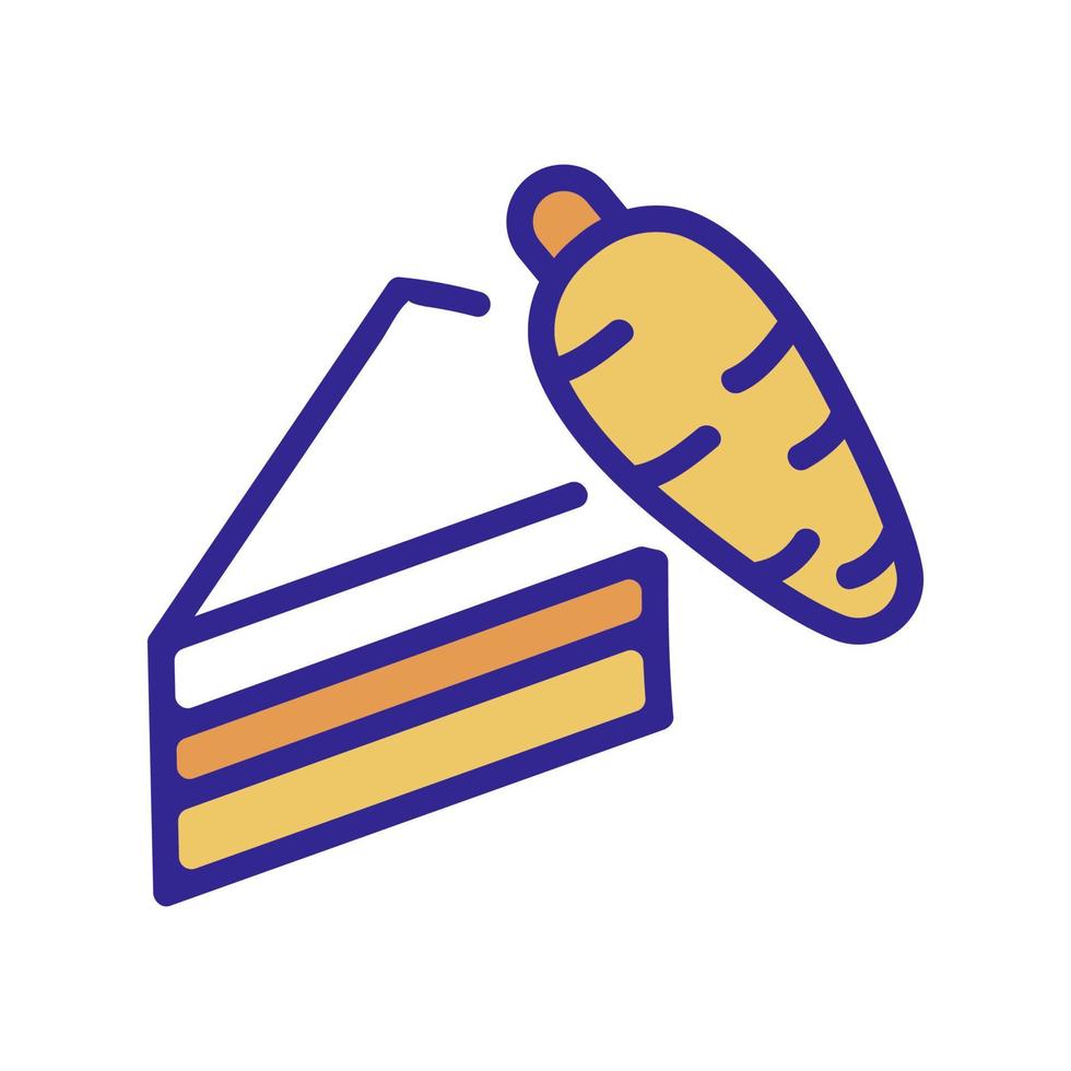 carrot cake icon vector outline illustration