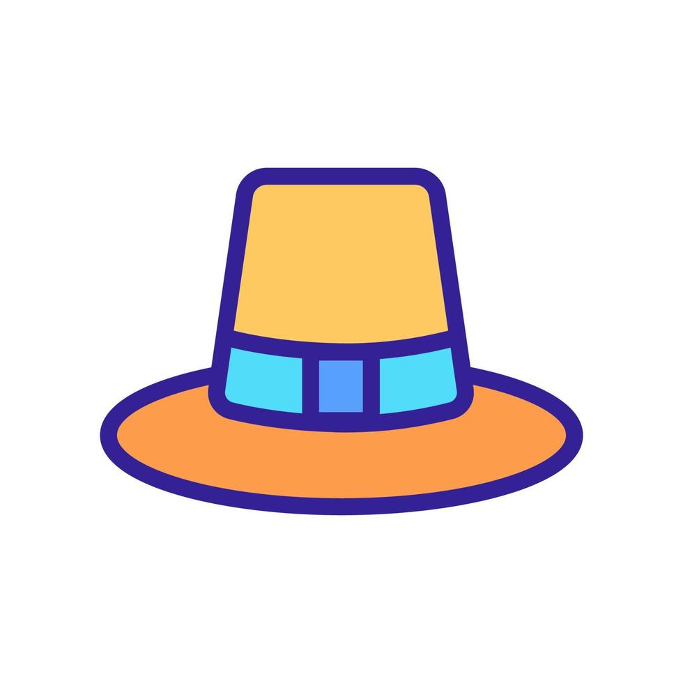 gentleman hat icon vector outline illustration