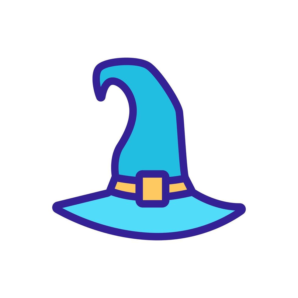 halloween witch hat icon vector outline illustration