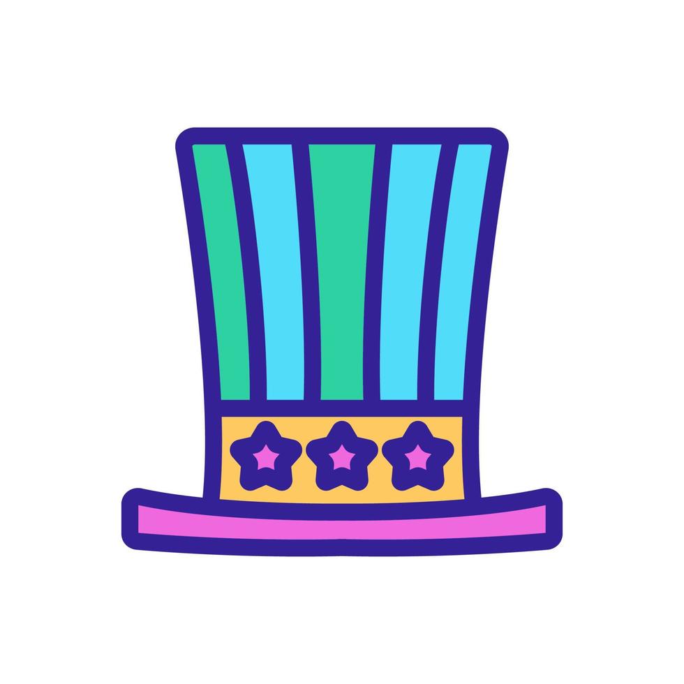 hat cylinder magician icon vector outline illustration