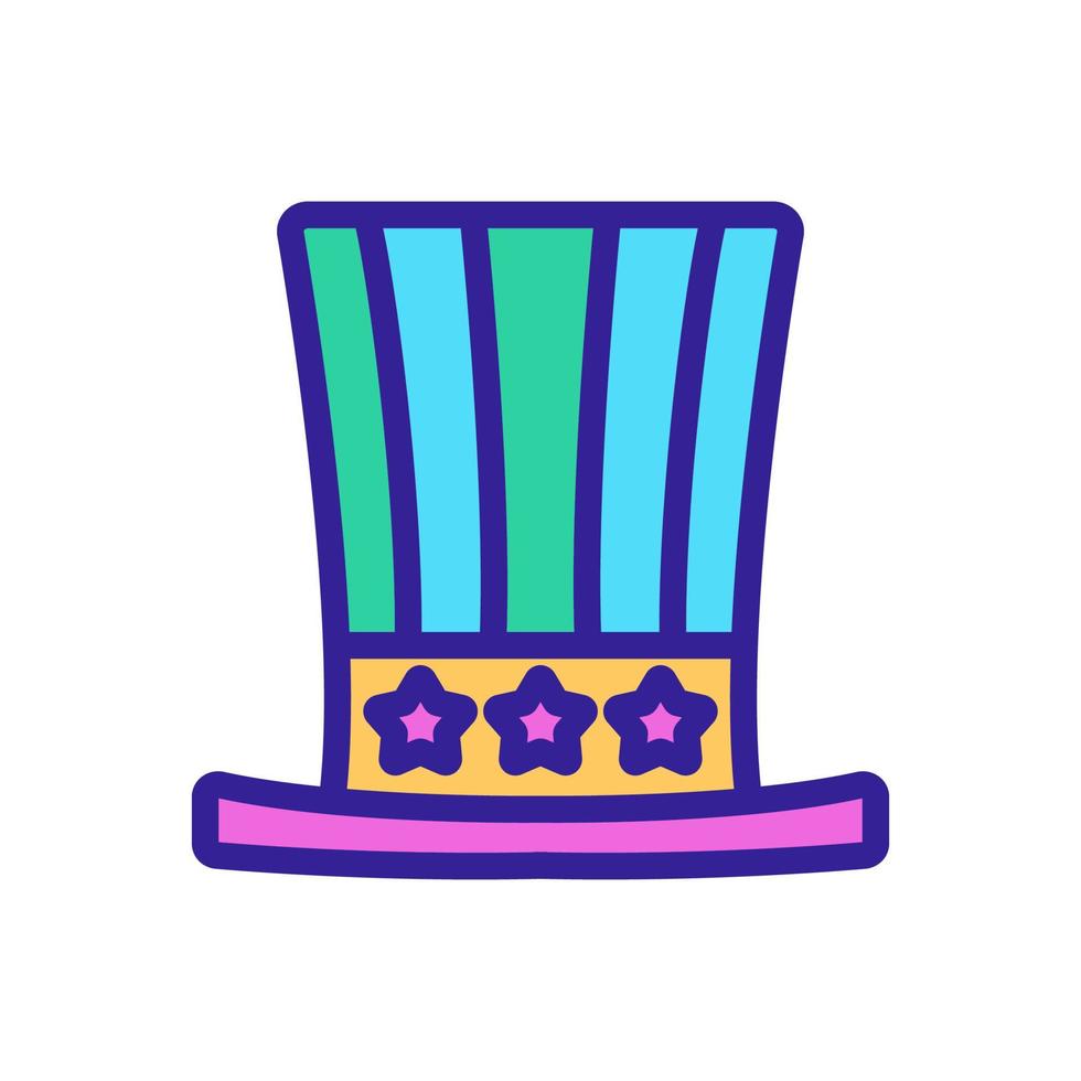 hat cylinder magician icon vector outline illustration