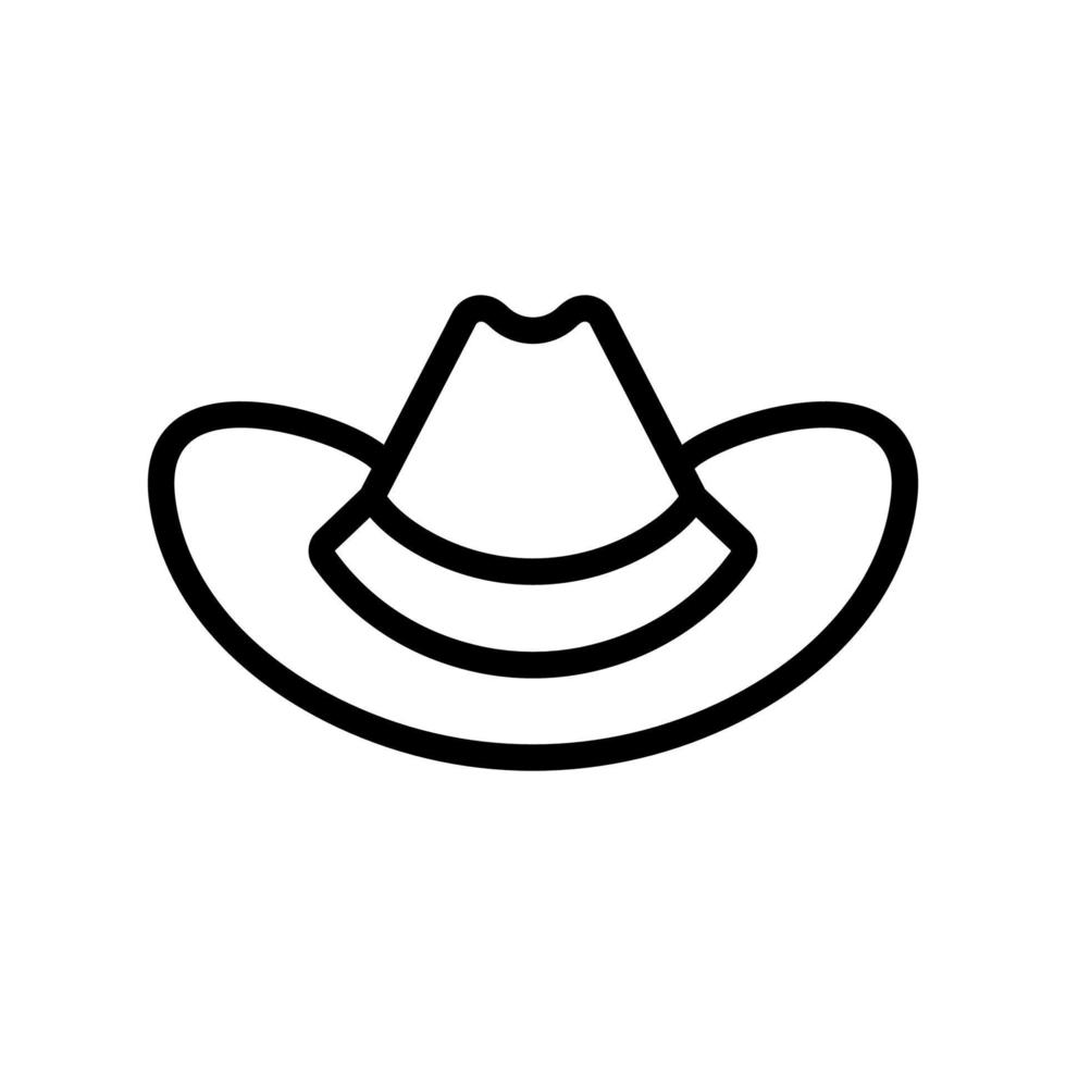 ilustración de contorno de vector de icono de sombrero de vaquero