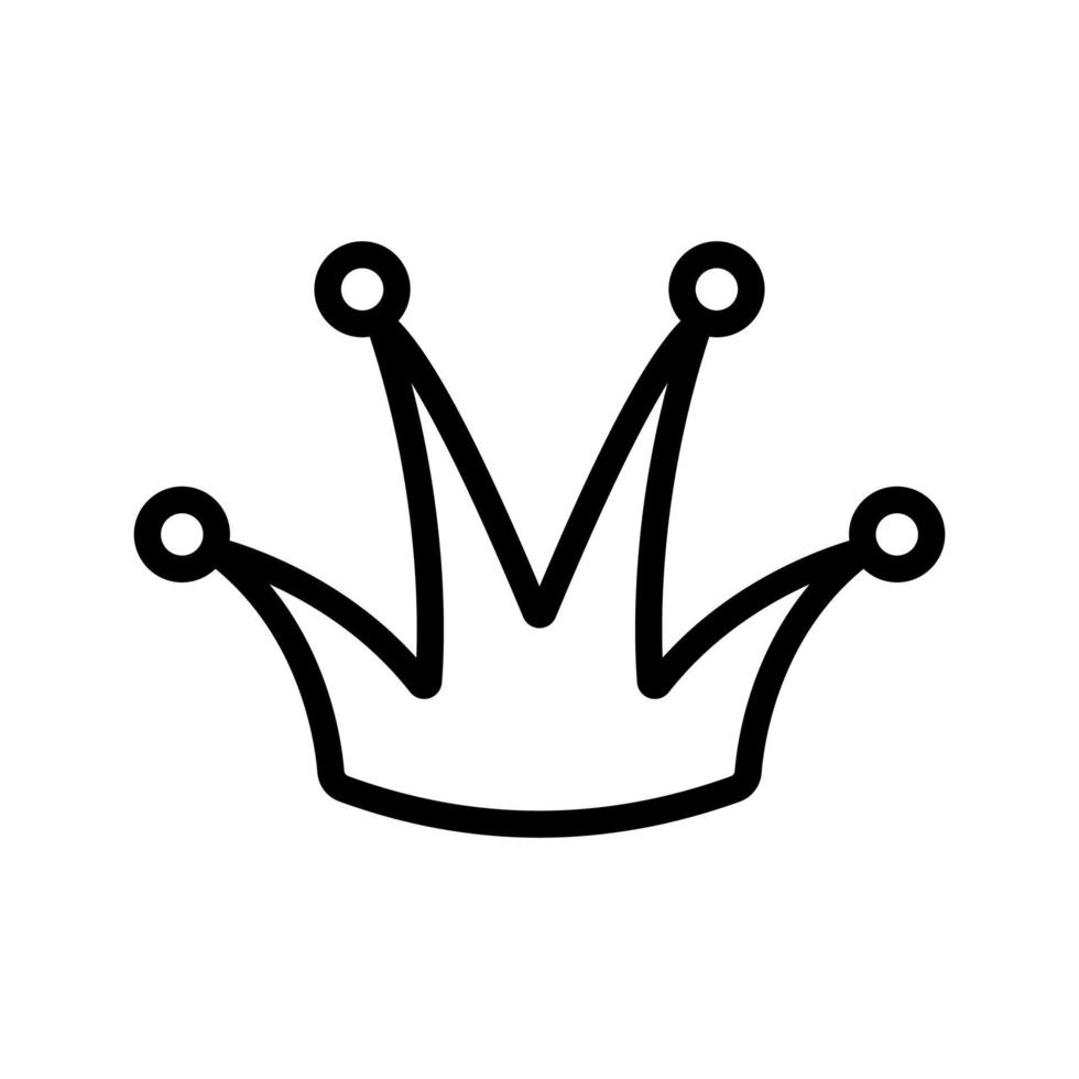 crown icon vector outline illustration