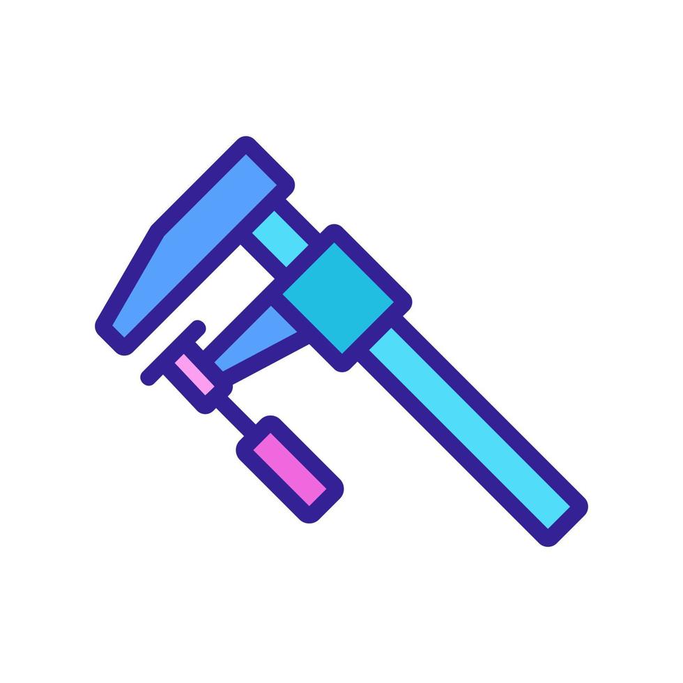 joiner hammer with holder icon vector outline illustration