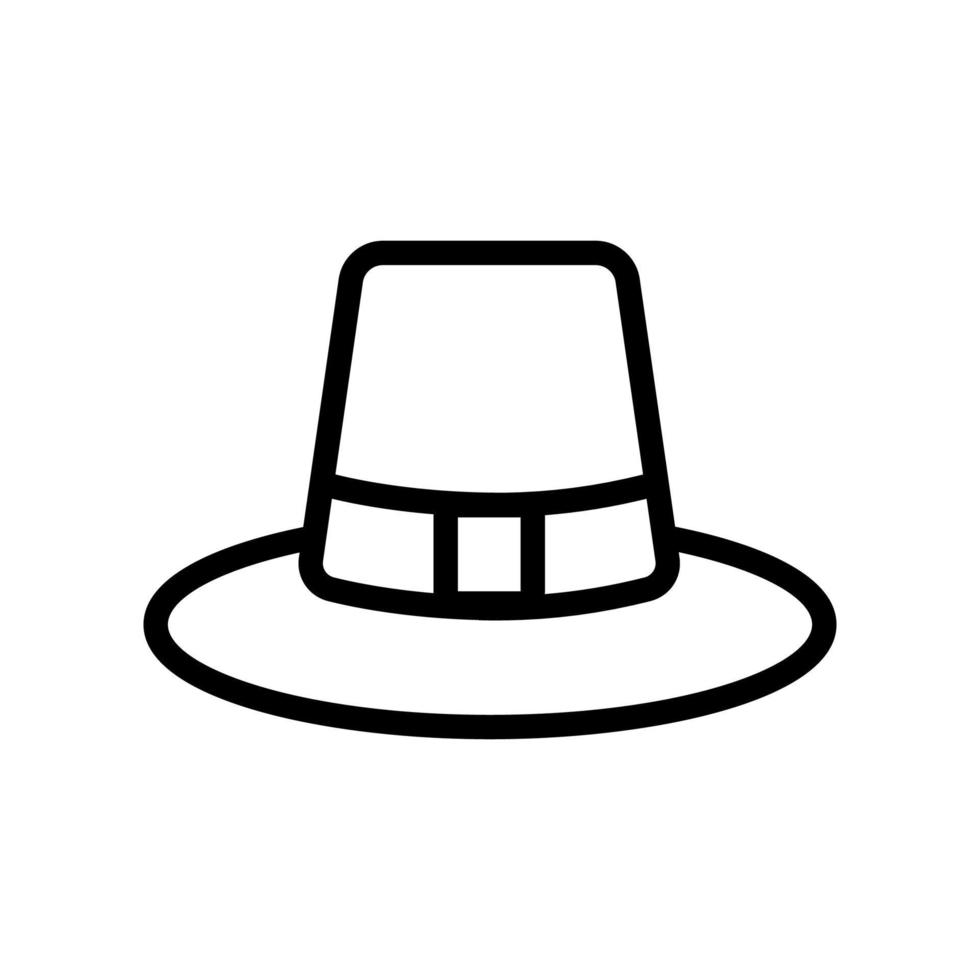 ilustración de contorno de vector de icono de sombrero de caballero