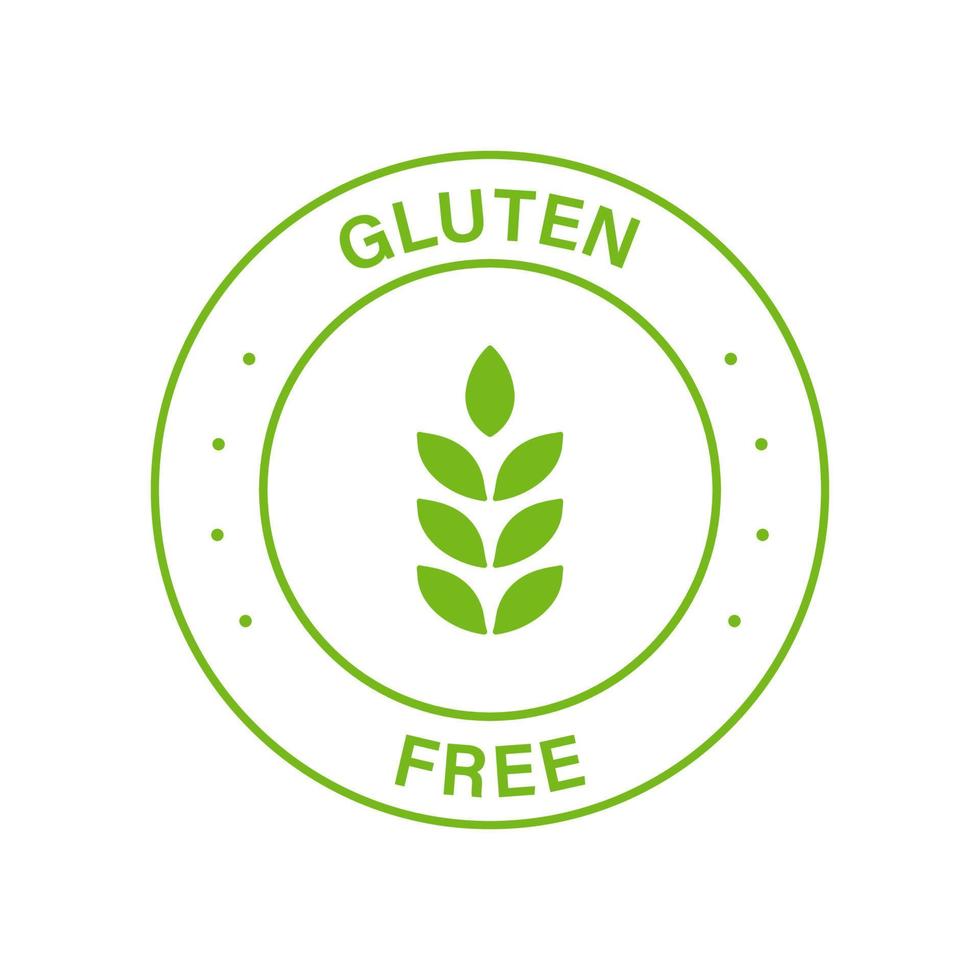 Gluten Free Green Circle Stamp Non Wheat Allergy Label For Restaurant gluten-free-green-circle-stamp-non-wheat-allergy-label-for-restaurant