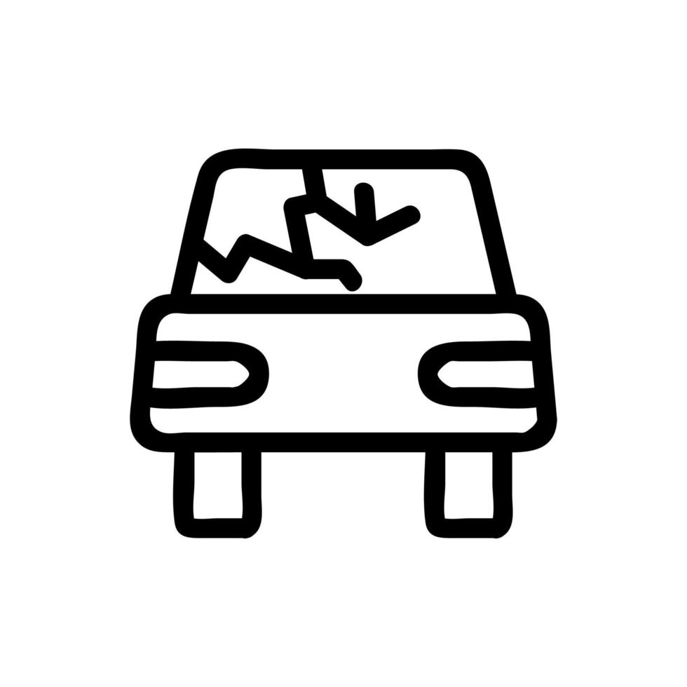 vector de icono de coche roto. ilustración de símbolo de contorno aislado