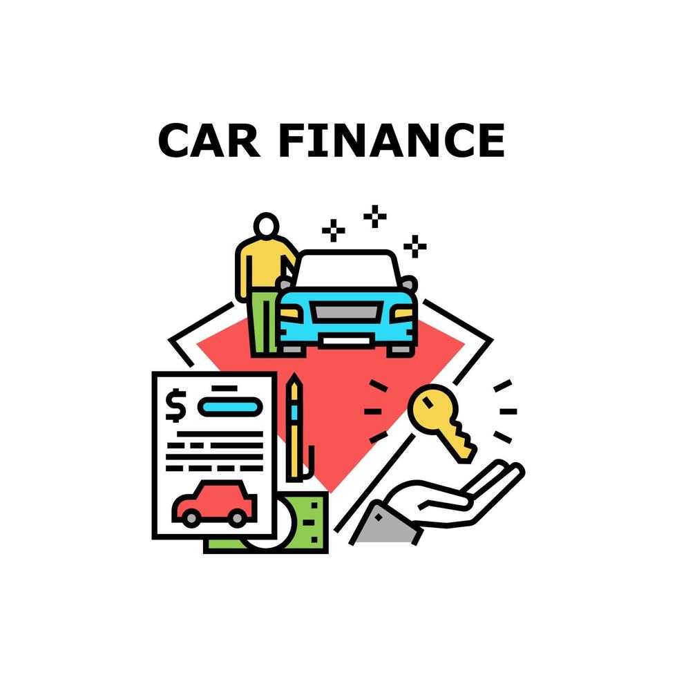 Car Finance Vector Concept Color Illustration