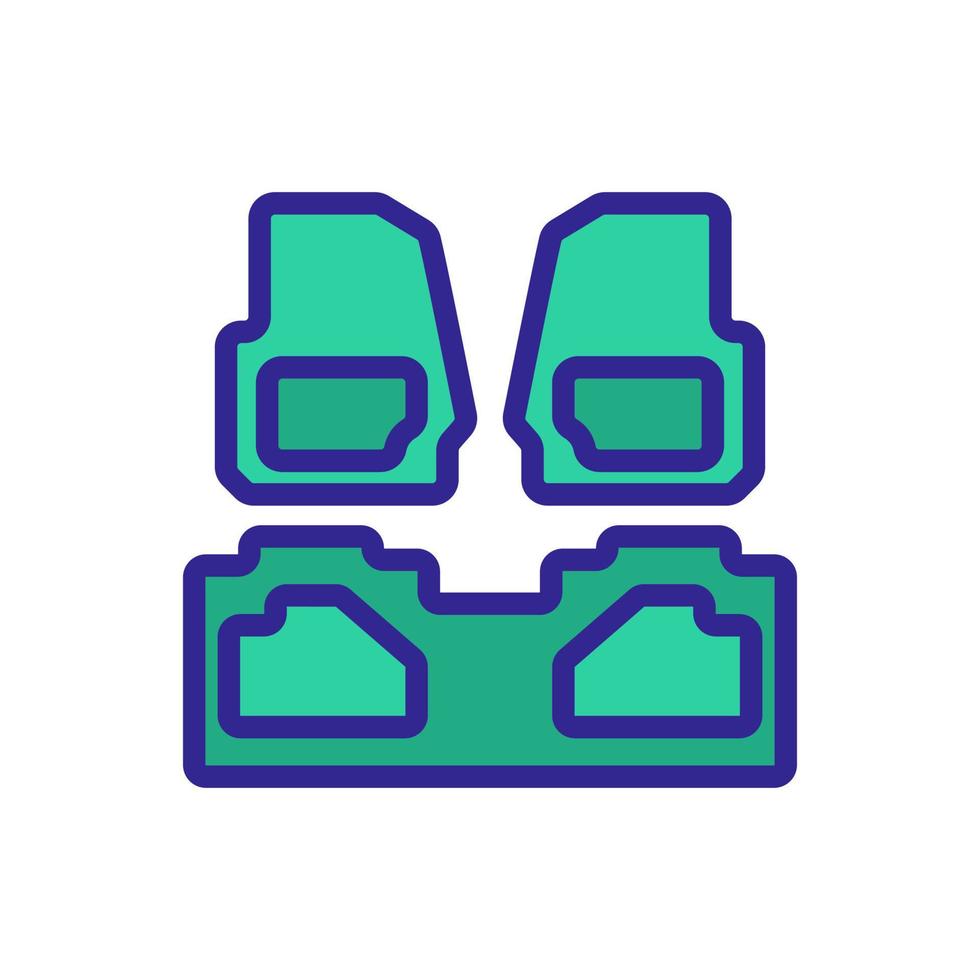 individual parts of car mats icon vector outline illustration