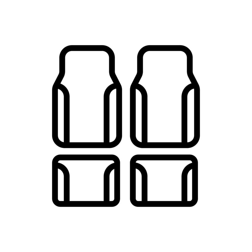 safety protection for car mats icon vector outline illustration