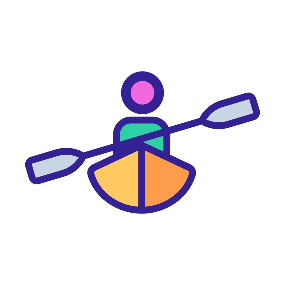 kayak and human icon vector. Isolated contour symbol illustration vector
