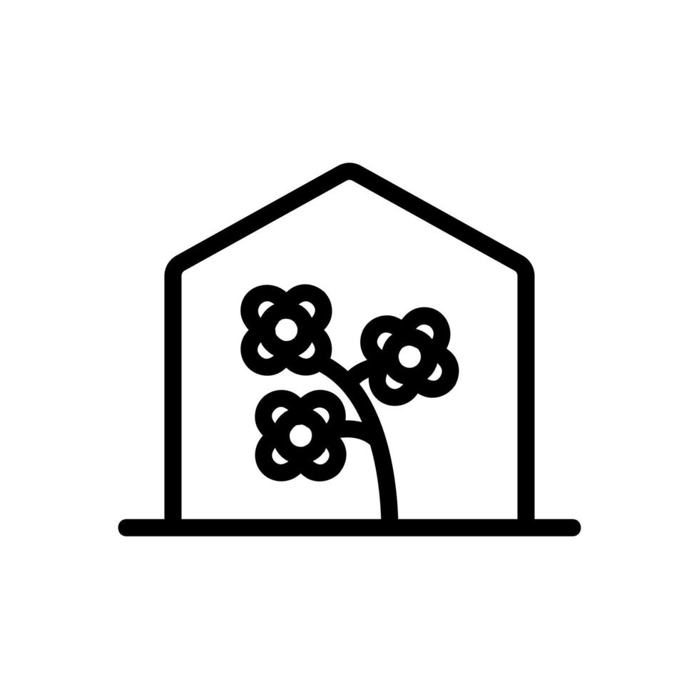 canola in greenhouse icon vector outline illustration