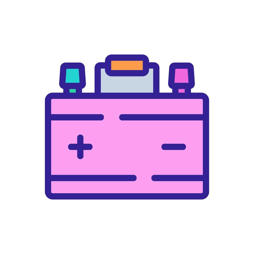 car battery icon vector outline illustration