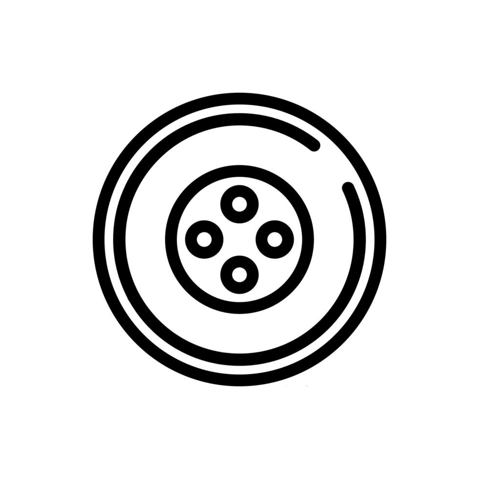 ilustración de contorno de vector de icono de rueda de coche