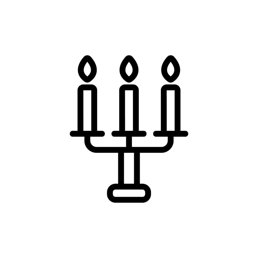 candle icon vector. Isolated contour symbol illustration vector