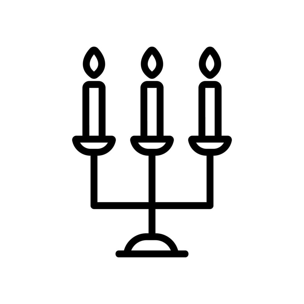 candle icon vector. Isolated contour symbol illustration vector