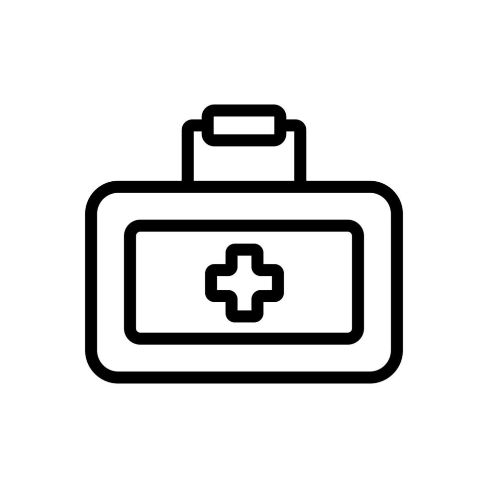 first aid kit car accessory icon vector outline illustration
