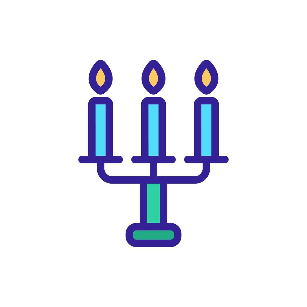 candle icon vector. Isolated contour symbol illustration vector