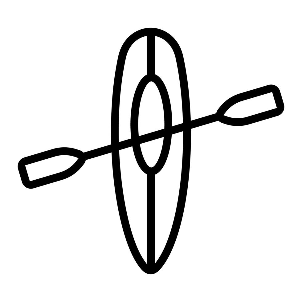 Canoe icon vector. Isolated contour symbol illustration vector